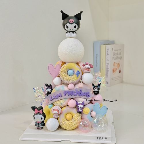 Tháp bánh donut kuromi nhỏ