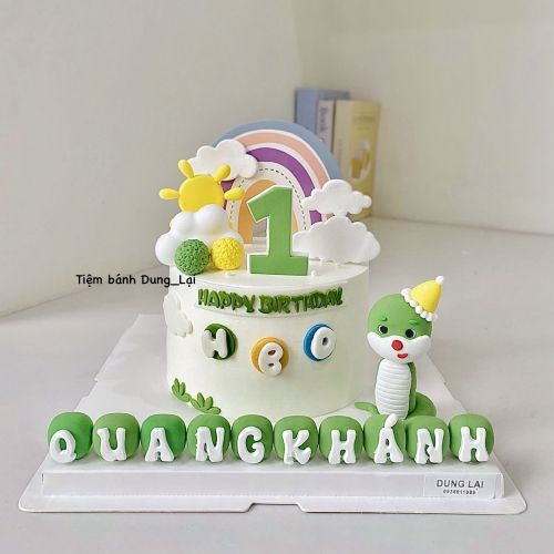 Bánh bé rắn sz 16 tone xanh lá