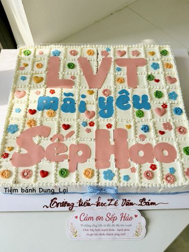 Bánh cắt 80 miếng theo yêu cầu - Bánh chữ nhật