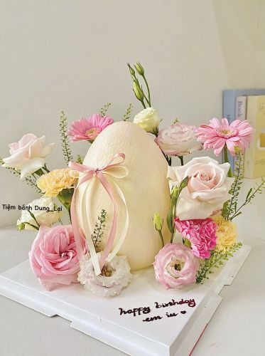 Bánh đập trứng hoa tươi