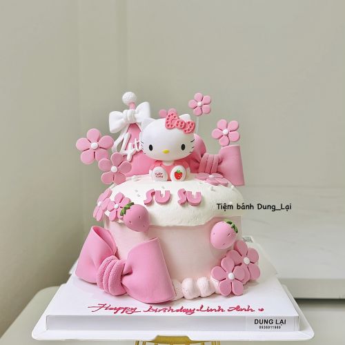 Bánh hello kitty sz 16 - Bé gái