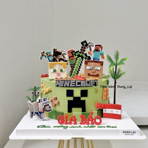 Bánh minecraft lego sz 20 - Bé trai