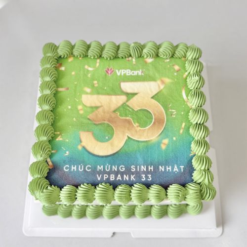 Bánh vuông sz 20 in ảnh - Bánh chữ nhật