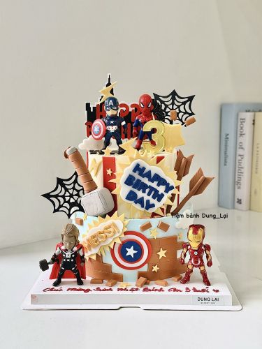 Bánh 2 tầng avengers 20-14, Bánh Sinh Nhật 2 tầng, Bánh Sinh Nhật bánh tầng, Bánh Sinh Nhật avenger, Bánh Sinh Nhật avengers, Bánh Sinh Nhật siêu anh hùng, Bánh Sinh Nhật siêu nhân, Bánh Sinh Nhật người nhện, Bánh Sinh Nhật bé trai - Bánh Sinh Nhật Long Biên