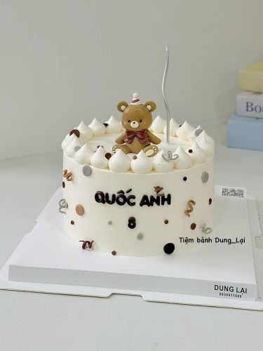 Bánh bé gấu sz 16, Bánh Sinh Nhật Gấu, Bánh Sinh Nhật bé gái, Bánh Sinh Nhật bé trai, Bánh Sinh Nhật hàn quốc - Bánh Sinh Nhật Long Biên