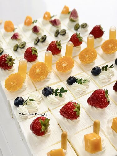 Bánh chữ nhật cắt miếng 40, Bánh Sinh Nhật Vuông, Bánh Sinh Nhật chữ nhật, Bánh Sinh Nhật cắt miếng - Bánh Sinh Nhật Long Biên