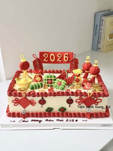 Bánh chữ nhật sz lớn chủ đề Tết - Bánh chữ nhật