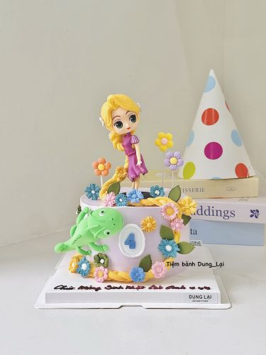 Bánh công chúa tóc mây sz 16, Bánh Sinh Nhật Công chúa tóc mây, Bánh Sinh Nhật bé gái - Bánh Sinh Nhật Long Biên