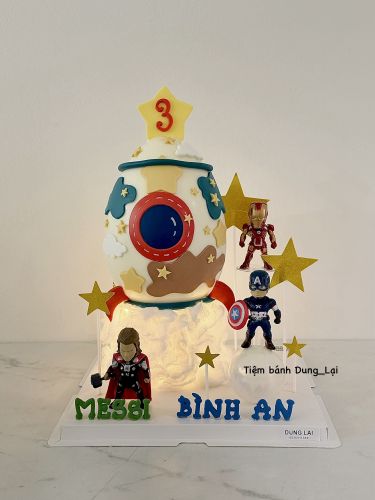 Bánh đập tàu vũ trụ Avenger, Bánh Sinh Nhật Bánh đập, Bánh Sinh Nhật avengers, Bánh Sinh Nhật avenger, Bánh Sinh Nhật siêu anh hùng, Bánh Sinh Nhật siêu nhân, Bánh Sinh Nhật bé trai, Bánh Sinh Nhật tàu vũ trụ - Bánh Sinh Nhật Long Biên