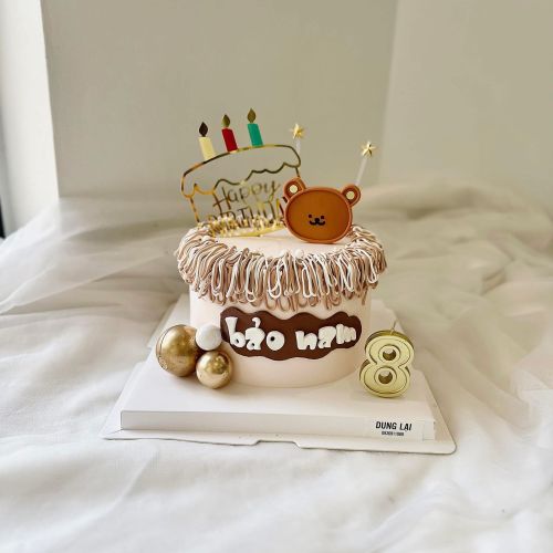 Bánh gấu sz 16, Bánh Sinh Nhật Gấu, Bánh Sinh Nhật kem tươi, Bánh Sinh Nhật kem top, Bánh Sinh Nhật bé trai - Bánh Sinh Nhật Long Biên