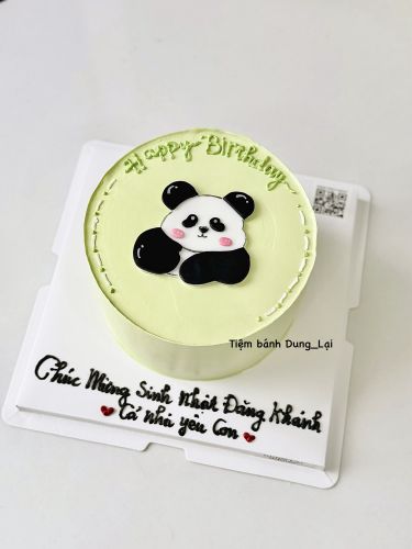 Bánh vẽ gấu trúc panda