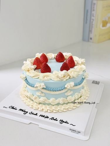 Bánh kiểu cổ điển sz 18, Bánh Sinh Nhật Cổ điển, Bánh Sinh Nhật hàn quốc, Bánh Sinh Nhật kem top - Bánh Sinh Nhật Long Biên