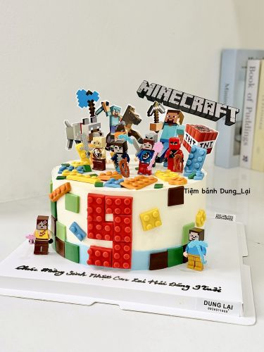 Bánh minecraft lego sz 20, Bánh Sinh Nhật Minecraft, Bánh Sinh Nhật bé trai, Bánh Sinh Nhật Lego - Bánh Sinh Nhật Long Biên