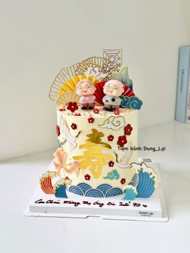 Bánh mừng thọ sz 18 cao, Bánh Sinh Nhật Mừng thọ - Bánh Sinh Nhật Long Biên