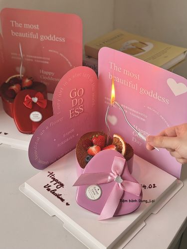 Bánh tim valentine, Bánh Sinh Nhật Valentine, Bánh Sinh Nhật tim - Bánh Sinh Nhật Long Biên