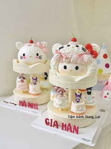 Bánh vòng quay hello kitty, Bánh Sinh Nhật Bánh vòng quay, Bánh Sinh Nhật hello kitty, Bánh Sinh Nhật sanrio - Bánh Sinh Nhật Long Biên