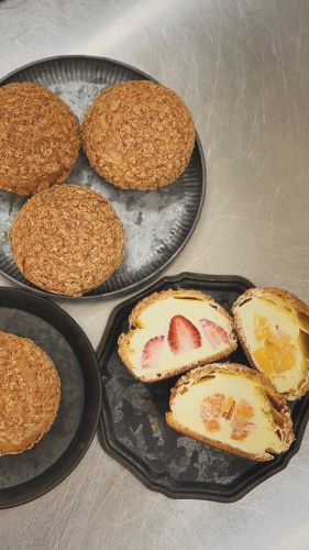 Su kem hoa quả khổng lồ quýt, Bánh Sinh Nhật Su kem - Bánh Sinh Nhật Long Biên