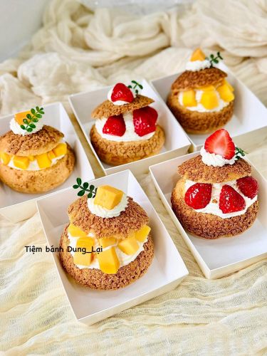 Su kem hoa quả khổng lồ xoài, Bánh Sinh Nhật Su kem - Bánh Sinh Nhật Long Biên