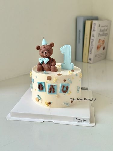 Bánh bé gấu sz 16, Bánh Sinh Nhật Gấu, Bánh Sinh Nhật bé trai, Bánh Sinh Nhật bé gái, Bánh Sinh Nhật tạo hình - Bánh Sinh Nhật Long Biên