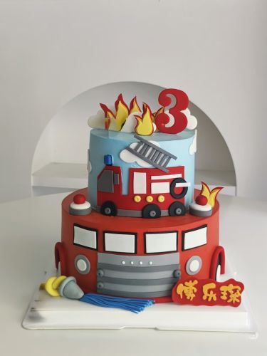 Bánh cứu hoả, Bánh Sinh Nhật Cứu hoả, Bánh Sinh Nhật ô tô, Bánh Sinh Nhật bé trai, Bánh Sinh Nhật bánh tầng, Bánh Sinh Nhật 2 tầng - Bánh Sinh Nhật Long Biên