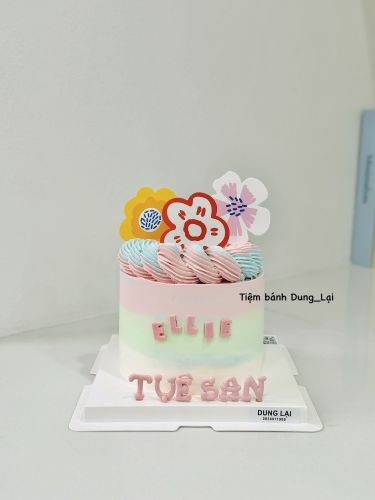 Bánh kem chủ đề hoa sz 14, Bánh Sinh Nhật Hoa, Bánh Sinh Nhật kem top, Bánh Sinh Nhật kem tươi - Bánh Sinh Nhật Long Biên