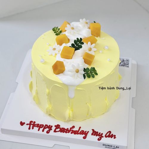 Bánh màu lemon sz 16, Bánh Sinh Nhật Lemon, Bánh Sinh Nhật bánh kem top - Bánh Sinh Nhật Long Biên
