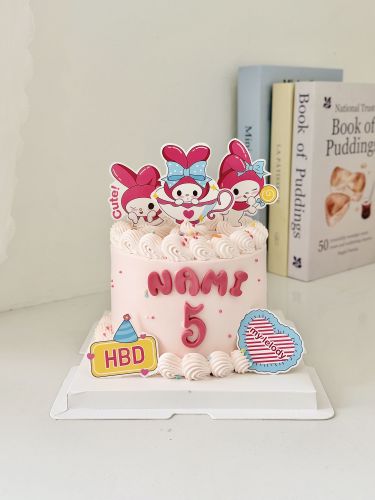 Bánh melody sz 14, Bánh Sinh Nhật Melody, Bánh Sinh Nhật sanrio, Bánh Sinh Nhật bé gái, Bánh Sinh Nhật kem top, Bánh Sinh Nhật kem tươi - Bánh Sinh Nhật Long Biên