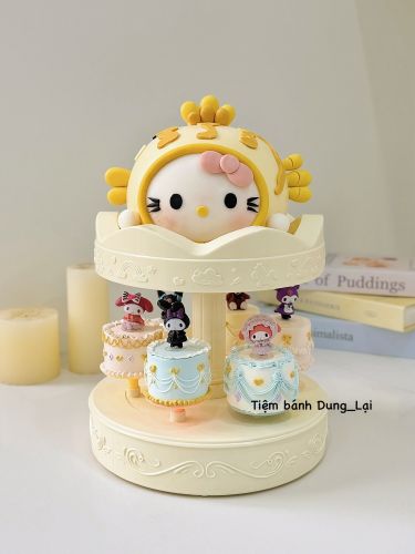 Bánh vòng xoay hello kitty, Bánh Sinh Nhật Vòng quay, Bánh Sinh Nhật vòng xoay, Bánh Sinh Nhật hello kitty, Bánh Sinh Nhật bé gái - Bánh Sinh Nhật Long Biên