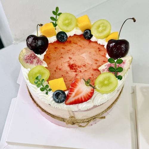 Mouse sữa chua phomai dâu việt quất sz 14, Bánh Sinh Nhật  - Bánh Sinh Nhật Long Biên