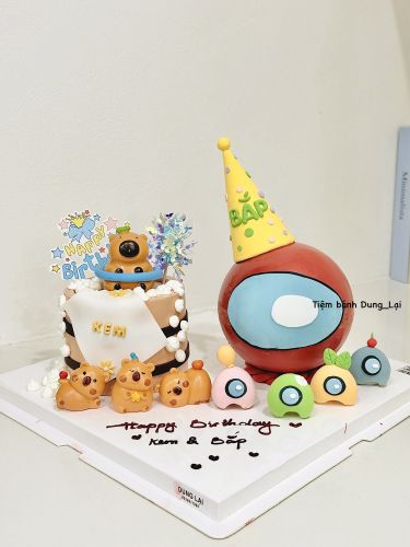 Set bánh kem capybara sz 14 và bánh đập among us, Bánh Sinh Nhật Set bánh, Bánh Sinh Nhật bánh đập, Bánh Sinh Nhật bé trai, Bánh Sinh Nhật bé gái, Bánh Sinh Nhật set đôi, Bánh Sinh Nhật among us, Bánh Sinh Nhật capybara - Bánh Sinh Nhật Long Biên