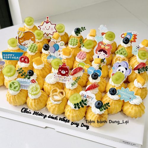 Set su kem 45c bé trai, Bánh Sinh Nhật Set bánh, Bánh Sinh Nhật su kem - Bánh Sinh Nhật Long Biên