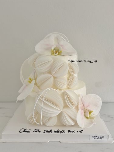 Bánh 2 tầng giấy gạp nghệ thuật 20-14