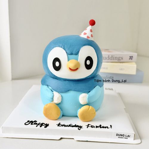 Bánh 2 tầng tạo hình pokemon piplup - Bánh tạo hình