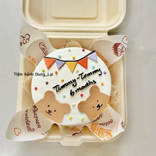 Bánh bento cake vẽ gấu