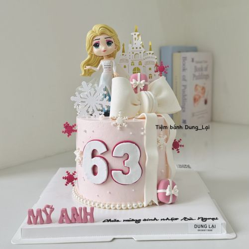 Bánh elsa tone hồng sz 16 1/2