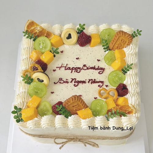 Bánh hồng trà xoài vuông sz 20 - Bánh chữ nhật