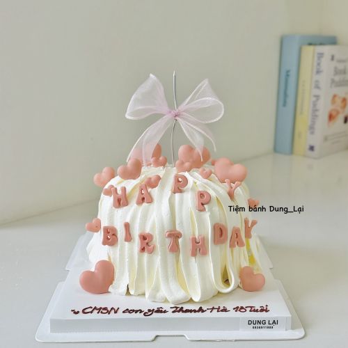 Bánh tim hồng sz 16