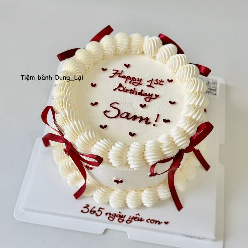 Bánh tone trắng đỏ sz 16