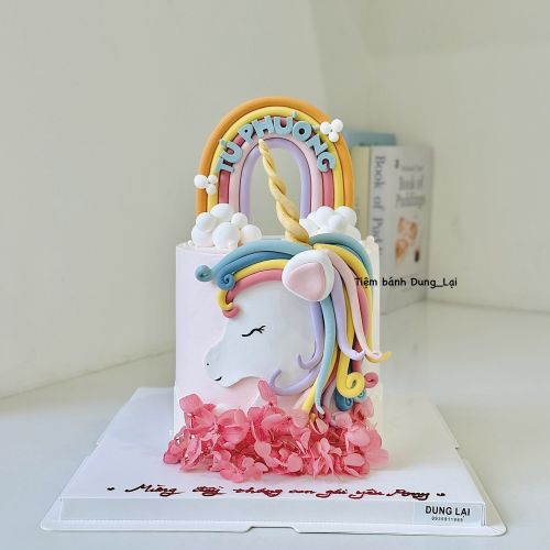 Bánh bé gái pony unicorn sz 16 dáng cao