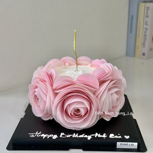 Bánh giấy gạo nghệ thuật thổi kim tuyến sz 16