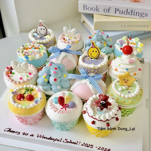 Set 15 bánh cupcake có nhân tạo hình - Bánh tạo hình
