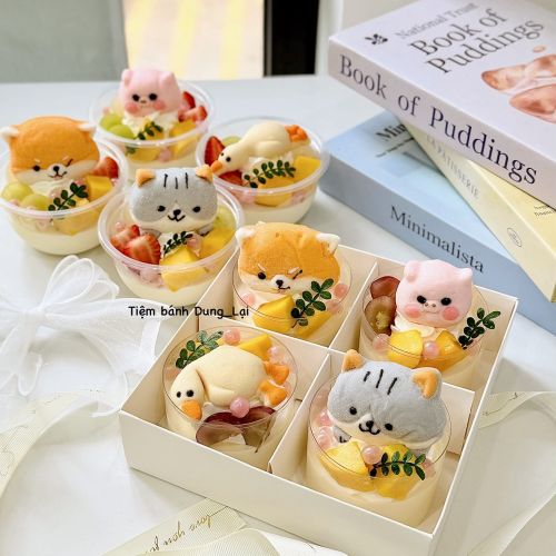 Set 4 pudding hình ngộ nghĩnh