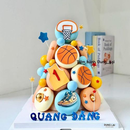 Tháp bánh donut bóng rổ 17b