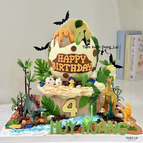 Bánh 2 tầng trứng khủng long sz18- 14, Bánh Sinh Nhật 2 tầng, Bánh Sinh Nhật bánh tầng, Bánh Sinh Nhật bánh đập, Bánh Sinh Nhật khủng long, Bánh Sinh Nhật sinh nhật, Bánh Sinh Nhật bé trai - Bánh Sinh Nhật Long Biên