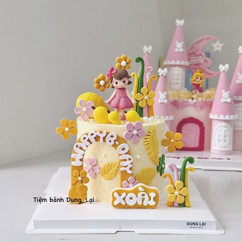 Bánh bé xoài sz 16 1/2, Bánh Sinh Nhật Bé gái, Bánh Sinh Nhật xoài, Bánh Sinh Nhật hoa, Bánh Sinh Nhật cầu vồng, Bánh Sinh Nhật bé xoài - Bánh Sinh Nhật Long Biên