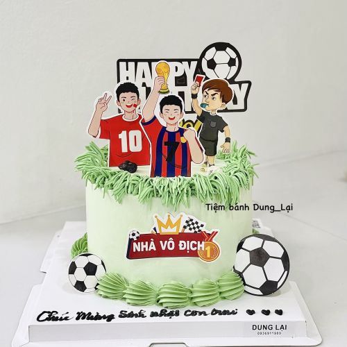 Bánh bóng đá cắm hình sz 16, Bánh Sinh Nhật Bóng đá, Bánh Sinh Nhật đá bóng, Bánh Sinh Nhật bé trai - Bánh Sinh Nhật Long Biên