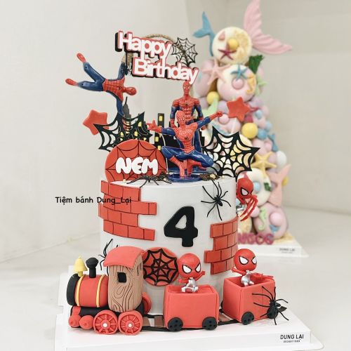 Bánh đoàn tàu người nhện sz 18 dáng cao