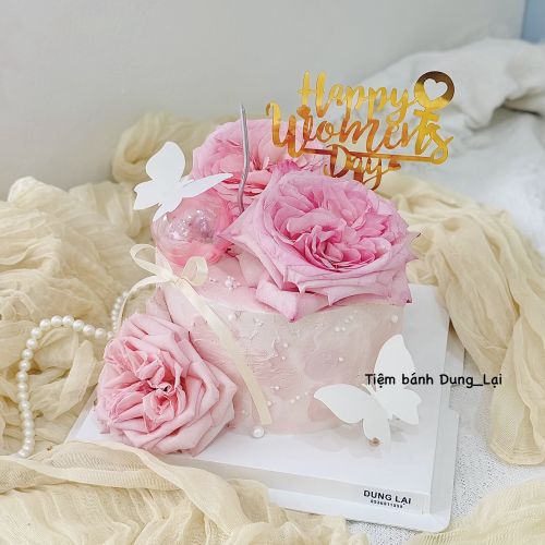 Bánh hoa tươi sz 16 ngày 8-3, Bánh Sinh Nhật Hoa tươi - Bánh Sinh Nhật Long Biên