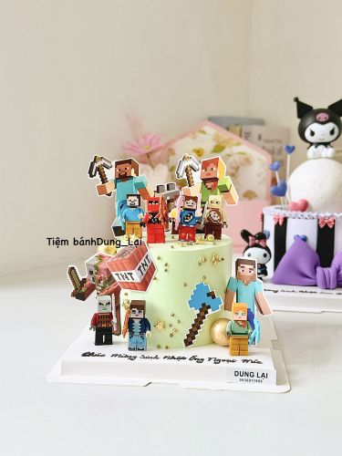 Bánh lego minecraft sz 12, Bánh Sinh Nhật Lego, Bánh Sinh Nhật minecraft, Bánh Sinh Nhật bé trai - Bánh Sinh Nhật Long Biên