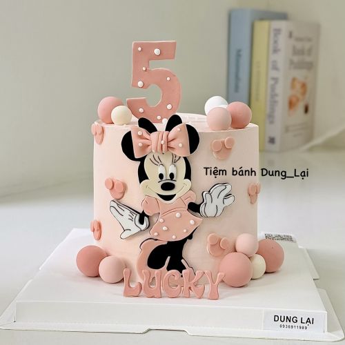 Bánh minnie mickey sz 14 1/2, Bánh Sinh Nhật Minnie, Bánh Sinh Nhật mickey, Bánh Sinh Nhật bé gái, Bánh Sinh Nhật sinh nhật, Bánh Sinh Nhật màu hồng - Bánh Sinh Nhật Long Biên